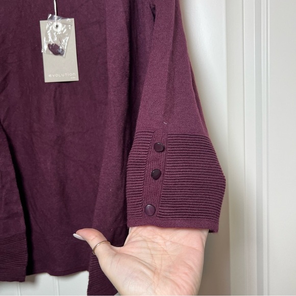 Volution cardigan sweater maroon size XS NWT - Picture 2 of 5